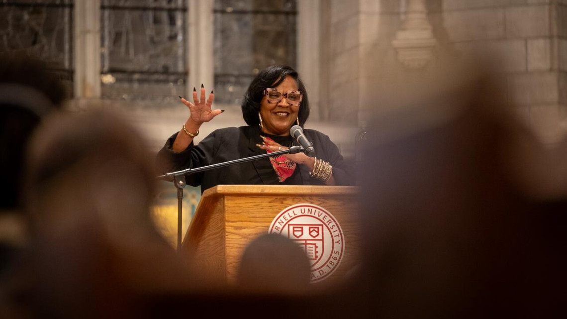 Tricia Hersey speaks at the annual MLK Lecture