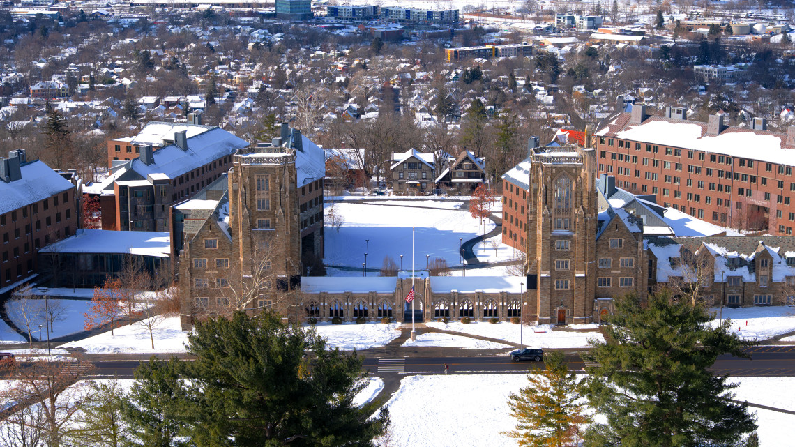 Photo of West Campus taken from the top of McGraw Tower