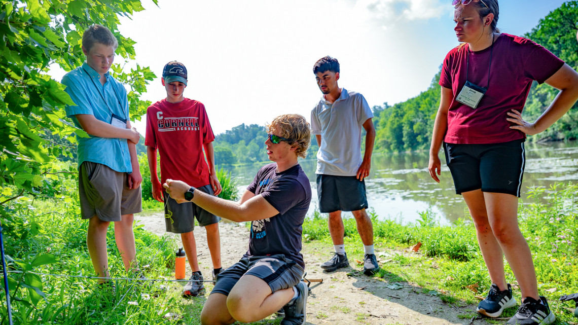 4-H’ers participate in the World of Water, where they conducted research across campus, including invasive species sampling and fishing in Beebe Lake.