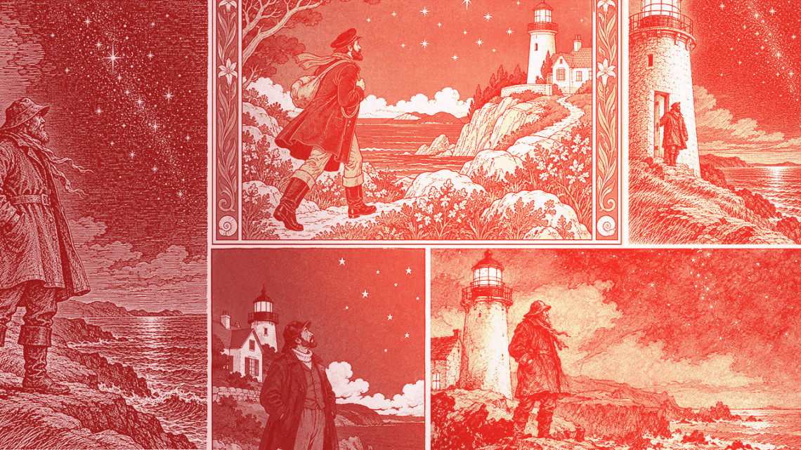 Representations of Elias the lighthouse keeper