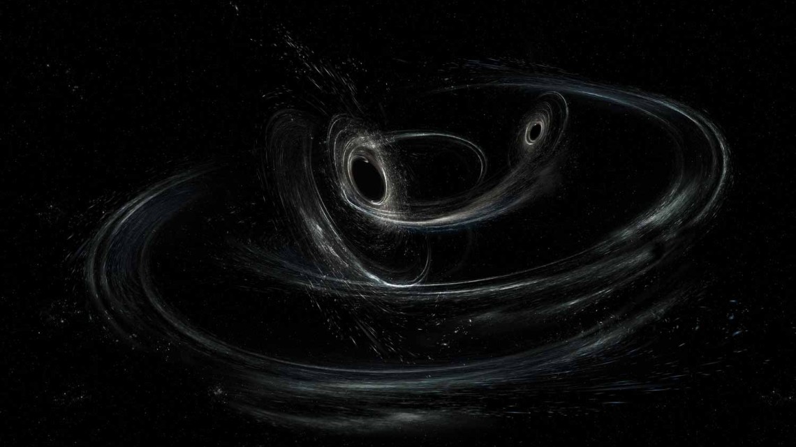 Illustration of two black holes
