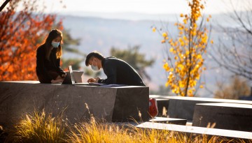 Students on Libe Slope