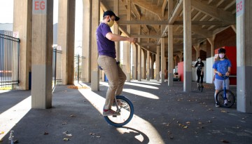 Unicycling instructor