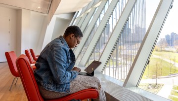 Students work in the Tata Innovation Center at Cornell Tech in New York City.