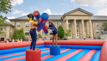 Students enjoy Senior Days events on the Arts Quad in celebration of Commencement.