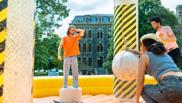 Students enjoy Senior Days events on the Arts Quad in celebration of Commencement.