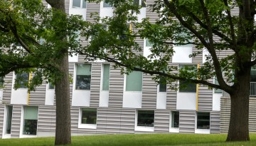 Upson Hall in the summer.