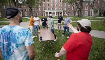 Reunion 2024 attendees play a game