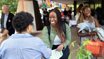 Students visit the International Fair at Uris Hall. The event showcased Cornell’s global opportunities for undergraduate and graduate students.