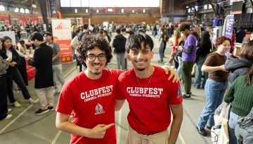Students attend ClubFest Spring 2024 in Barton Hall.