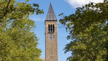 McGraw Tower and its newly renovated roof.