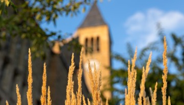 McGraw Tower in evening light.
