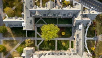 A renovated Balch Hall provides a corridor between west and central campus.