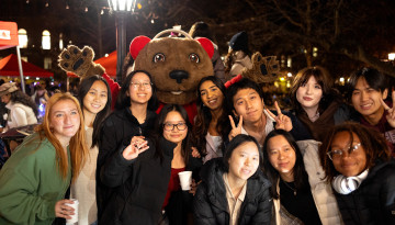 Ho Plaza during the Light Up the Season event.