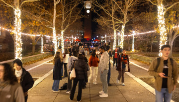 Ho Plaza during the Light Up the Season event.