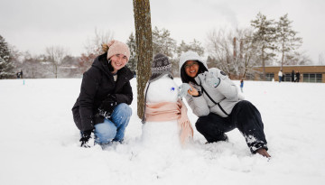 A snowman near Judd Falls Road.