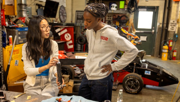 Students work in Upson Hall.