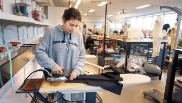 Students work in the Human Ecology Building