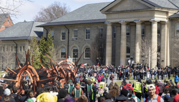 The Dragon on the Arts Quad. 