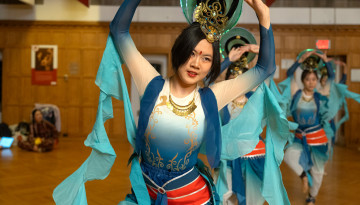 Illuminations dance group rehearses in Willard Straight Hall.