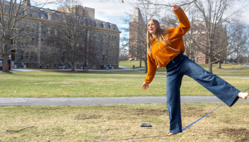 Slackline on the Arts Quad