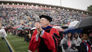 President Kotlikoff clapping. 