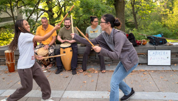 Capoeira meet on Ho Plaza
