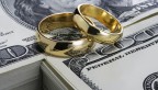 money and wedding rings