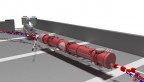 Artist's rendering of the main accelerator components